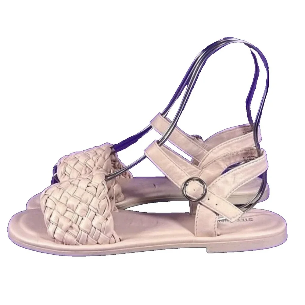 Steve Madden Girl's Pink Karina Braided Strappy Sandals Shoe Size 3-NEW